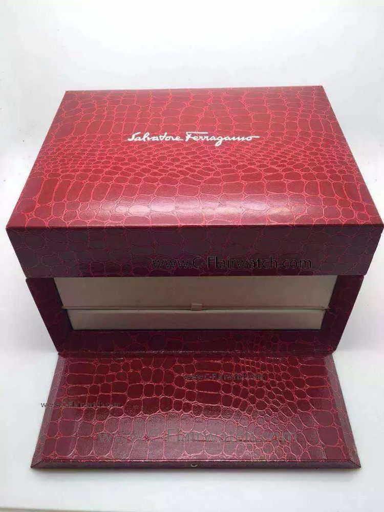 Fake Salvatore Ferragamo Leather Watch Box Larger Size